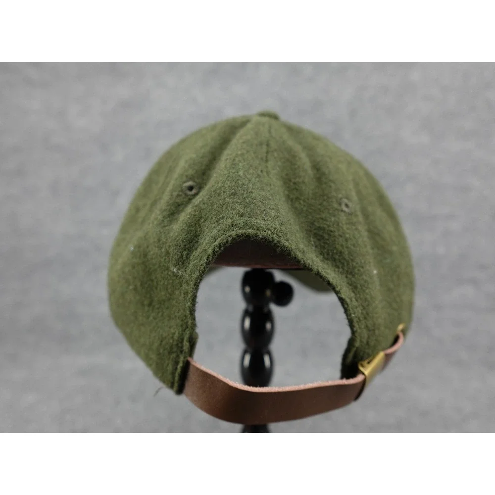 Portland Gear‎ Baseball Cap Mens OSFM Green Wool Blend Leather Strap P Patch